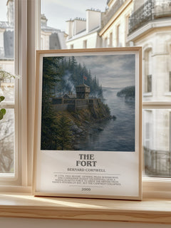 The Fort Bookish Wall Art by Bernard Cornwell – framed print by a bright window