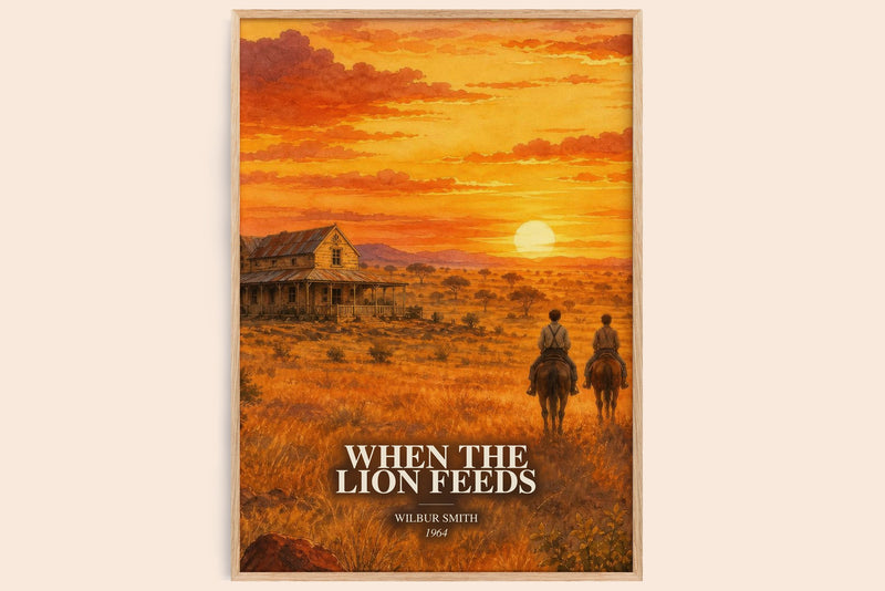 When the Lion Feeds Book Watercolour Illustration by Wilbur Smith (Edge style)