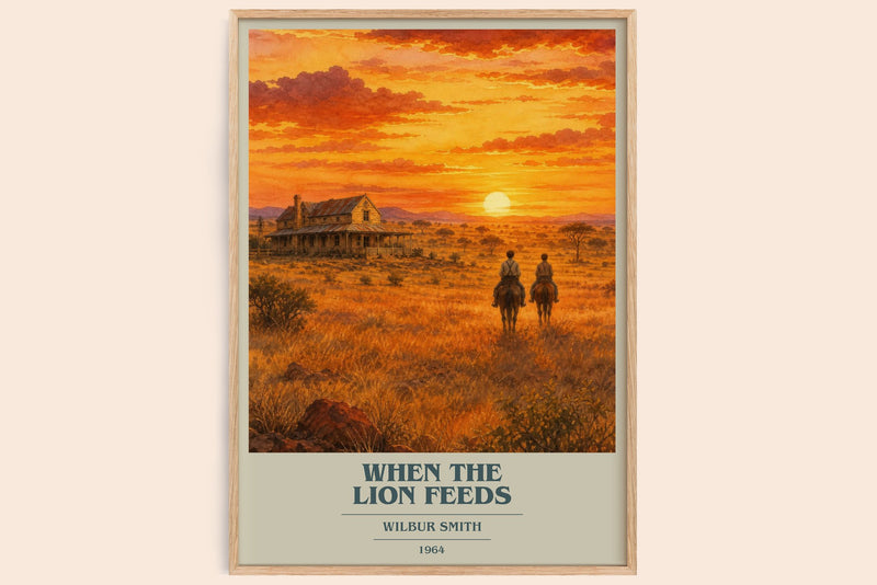 When the Lion Feeds Book Cover Poster by Wilbur Smith (Modern Minimalist style)