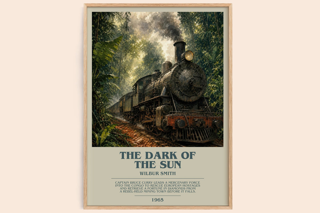 The Dark of the Sun bookish book poster by Wilbur Smith – framed literary art print
