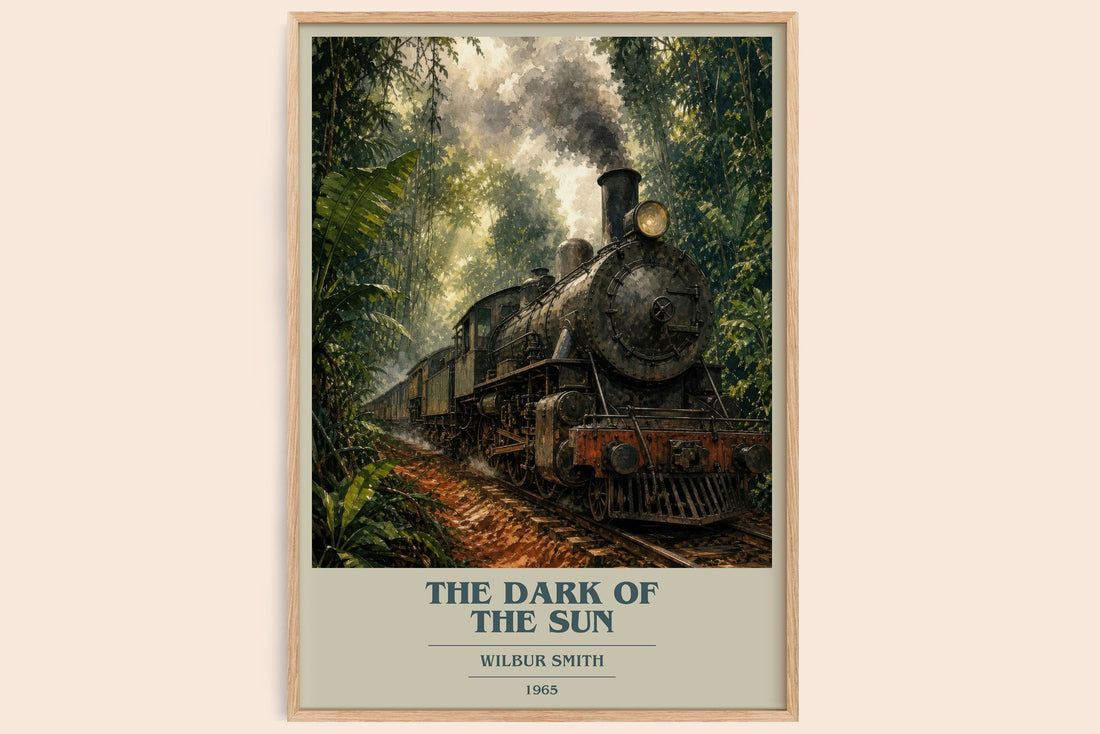 The Dark of the Sun book cover book poster by Wilbur Smith – framed literary art print