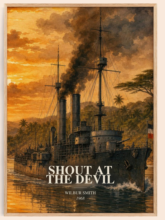 Shout at the Devil Book Watercolour Illustration by Wilbur Smith