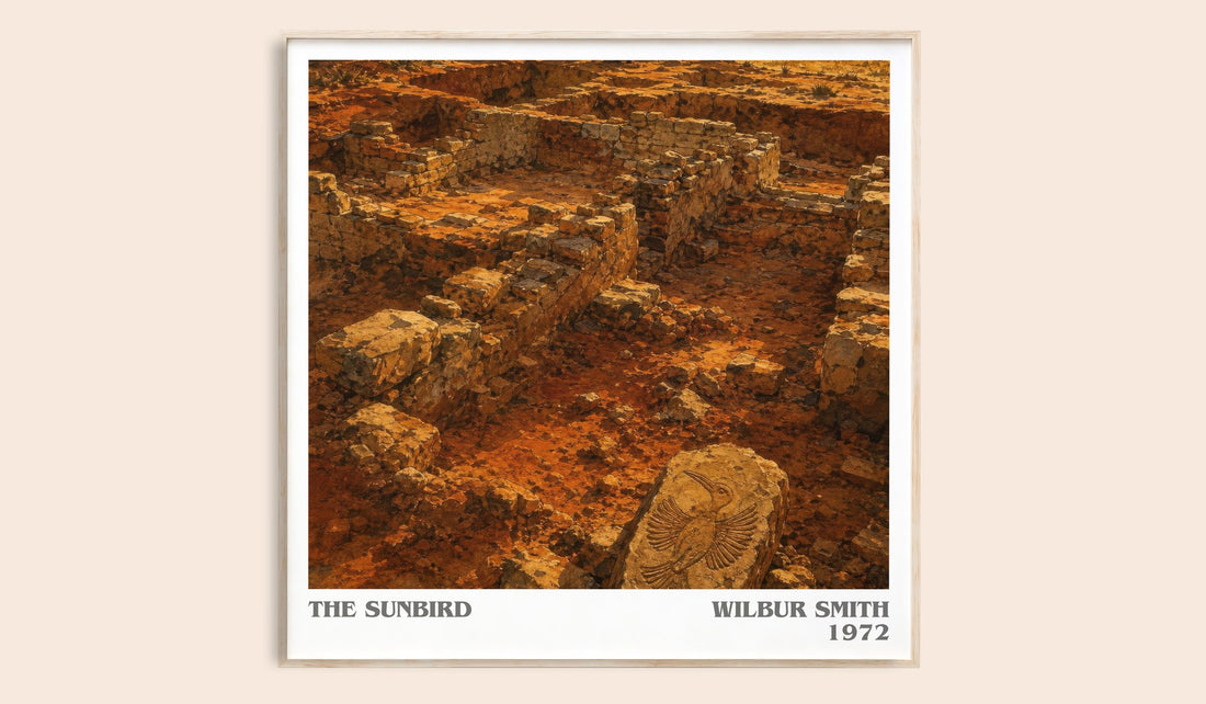 The Sunbird literary book poster by Wilbur Smith – framed literary art print