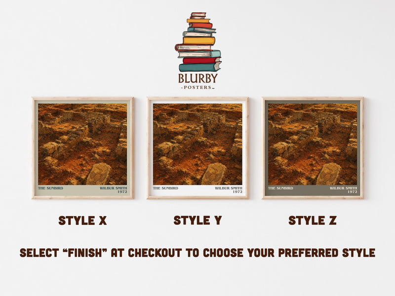 The Sunbird literary print in frame leaning in hallway – adventure wall art