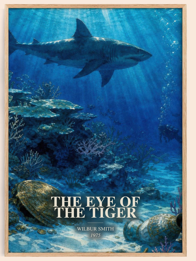The Eye of the Tiger Book Watercolour Illustration by Wilbur Smith