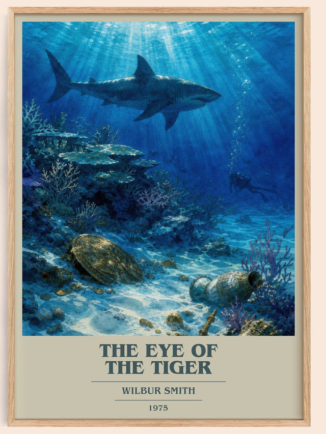 The Eye of the Tiger Book Cover Poster by Wilbur Smith