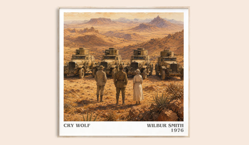 Cry Wolf literary book poster by Wilbur Smith – framed literary art print