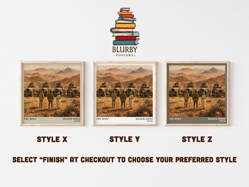 Cry Wolf literary print in frame leaning in hallway – adventure wall art
