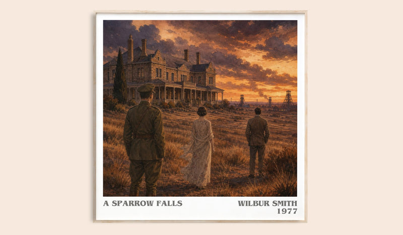 A Sparrow Falls literary book poster by Wilbur Smith – framed literary art print