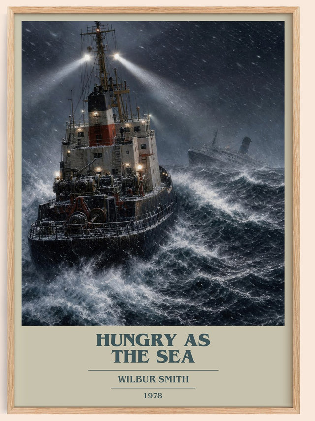 Hungry as the Sea Book Cover Poster by Wilbur Smith