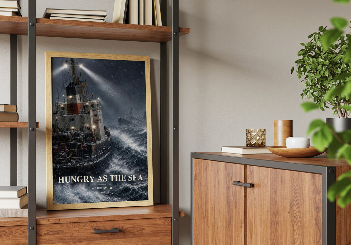 Hungry as the Sea book watercolour illustration paper finish options – matte satin gloss