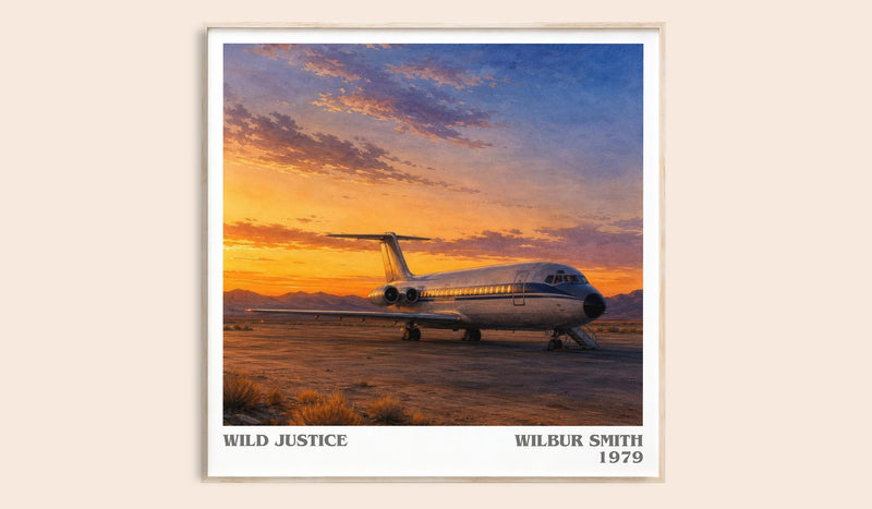 Wild Justice literary book poster by Wilbur Smith – framed literary art print