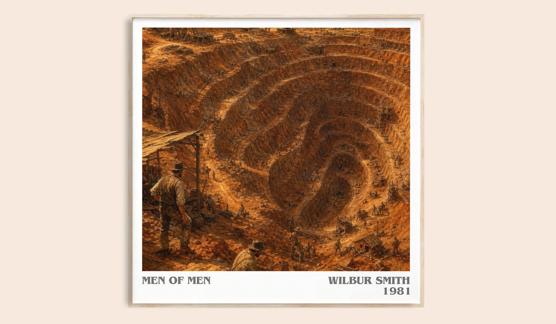 Men of Men literary book poster by Wilbur Smith – framed literary art print