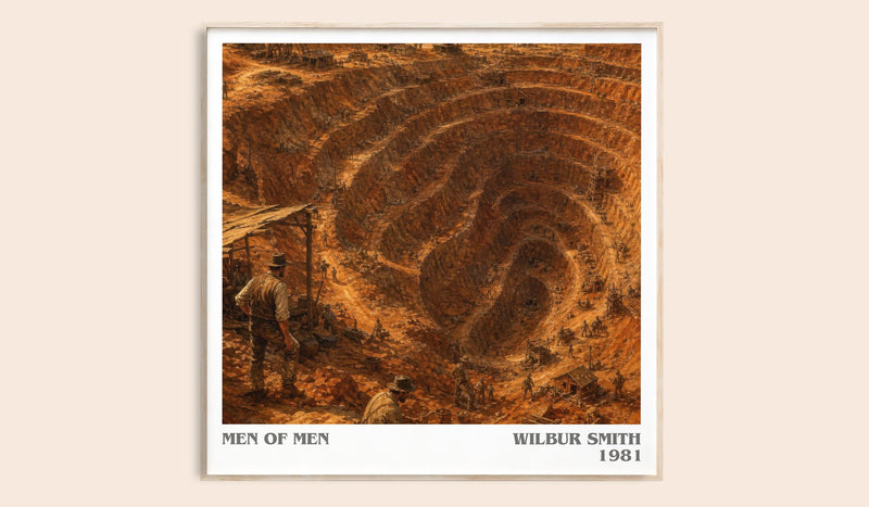 Men of Men literary book poster by Wilbur Smith – framed literary art print