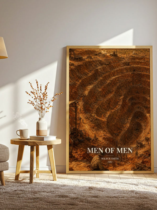 Men of Men watercolour print in frame leaning in hallway – historical fiction wall art
