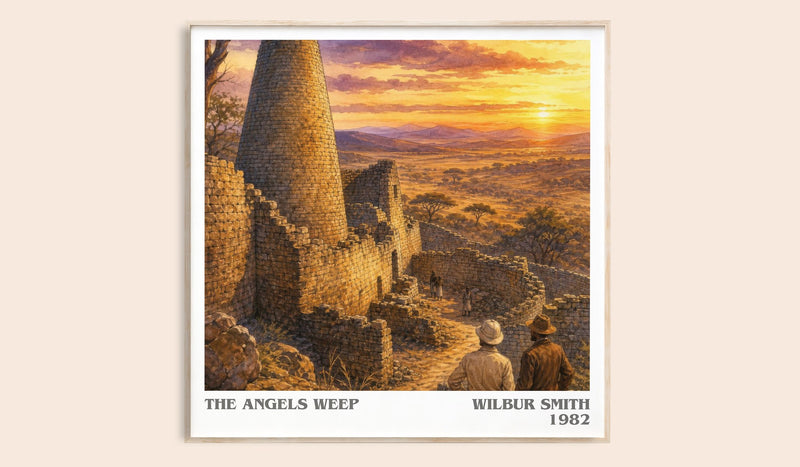 The Angels Weep literary book poster by Wilbur Smith – framed literary art print