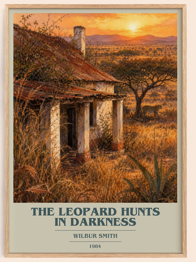 The Leopard Hunts in Darkness Book Cover Poster by Wilbur Smith