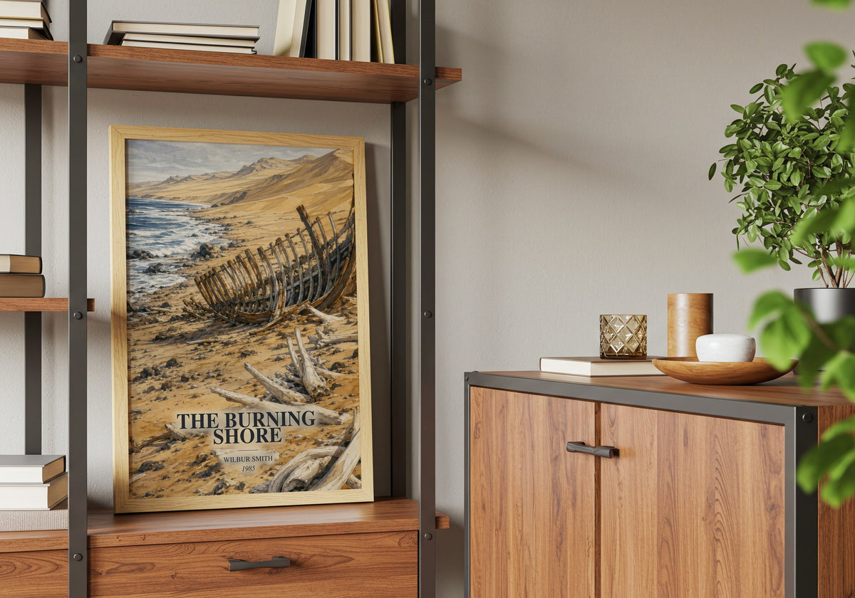 The Burning Shore book watercolour illustration paper finish options – matte satin gloss
