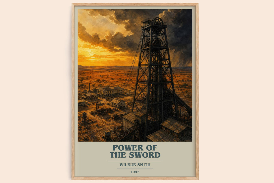 Power of the Sword book cover book poster by Wilbur Smith – framed literary art print