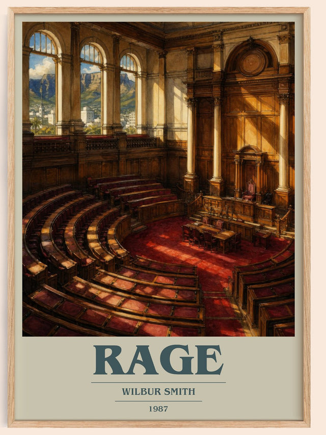 Rage Book Cover Poster by Wilbur Smith
