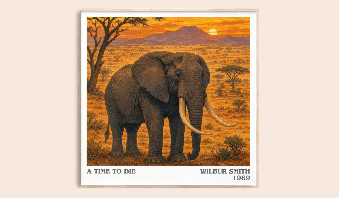 A Time to Die literary book poster by Wilbur Smith – framed literary art print