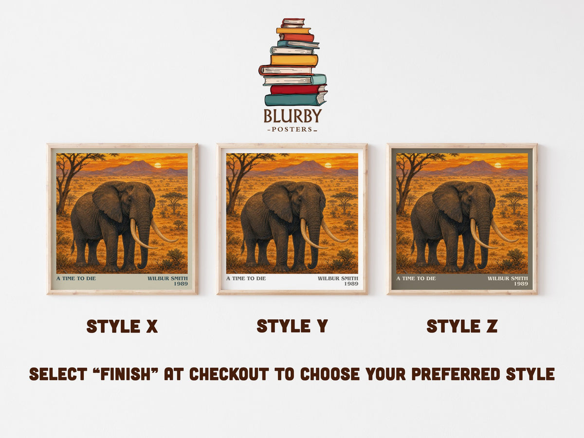 A Time to Die literary print in frame leaning in hallway – adventure wall art (mockup)