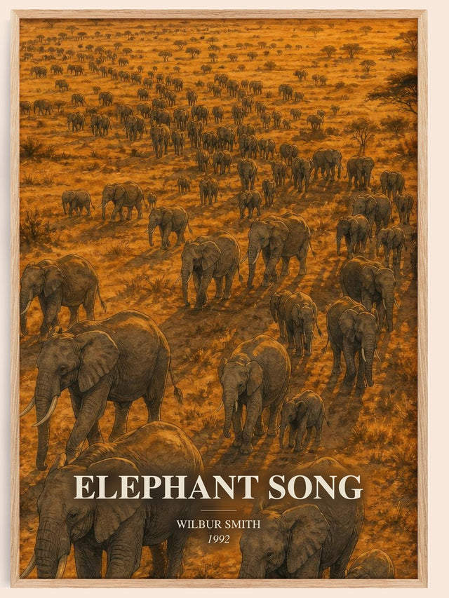 Elephant Song Book Watercolour Illustration by Wilbur Smith