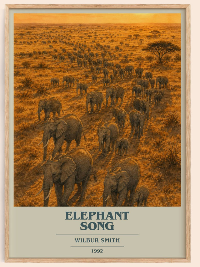 Elephant Song Book Cover Poster by Wilbur Smith