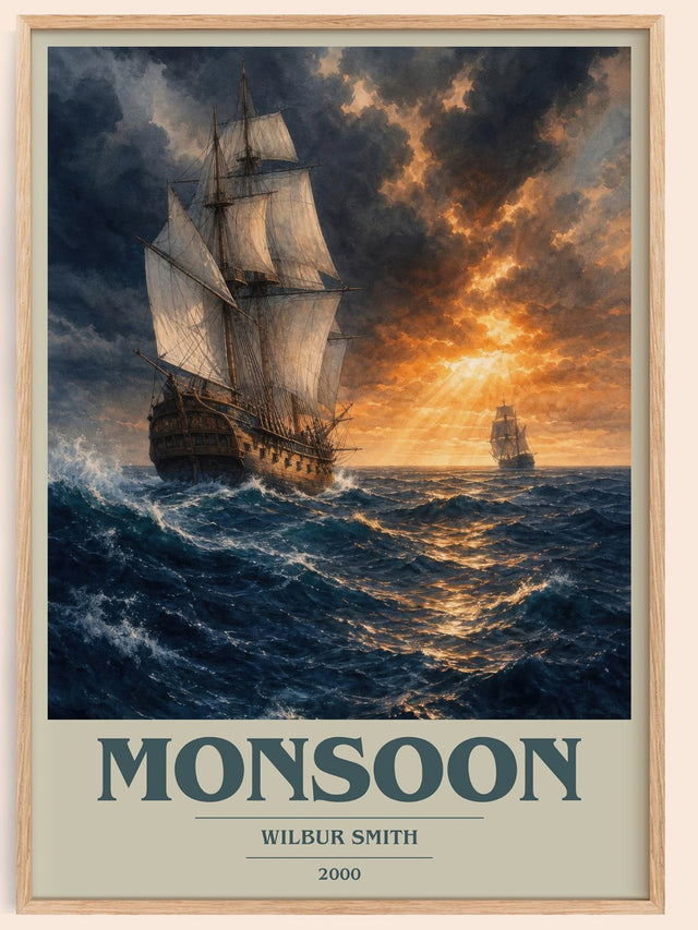 Monsoon Book Cover Poster by Wilbur Smith