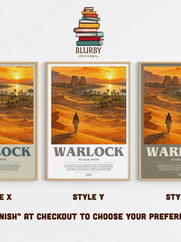Warlock bookish print in frame leaning in hallway – historical fiction wall art