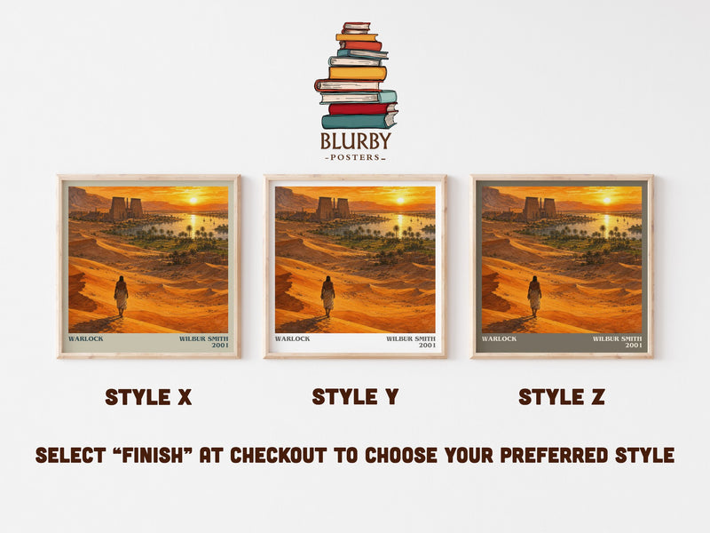 Warlock literary print in frame leaning in hallway – historical fiction wall art
