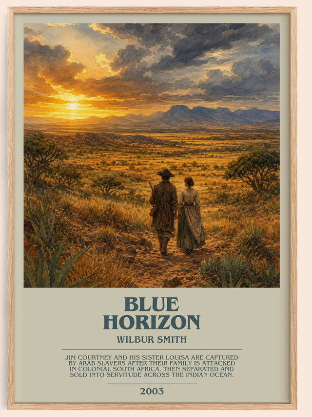 Blue Horizon Bookish Wall Art by Wilbur Smith