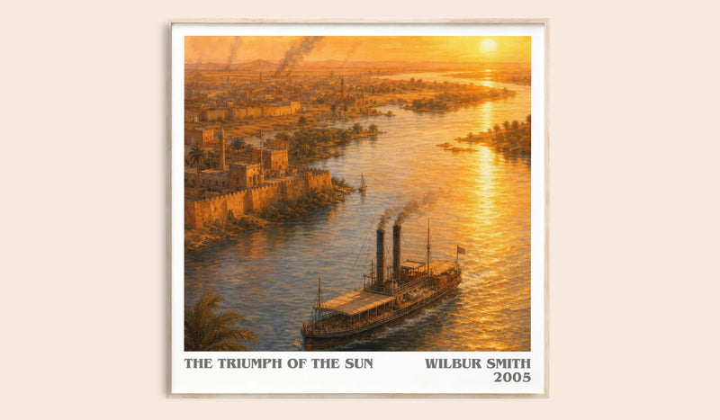 The Triumph of the Sun literary book poster by Wilbur Smith – framed literary art print