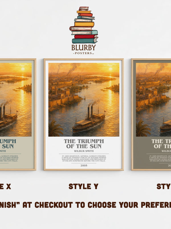 The Triumph of the Sun bookish print in frame leaning in hallway – historical fiction wall art