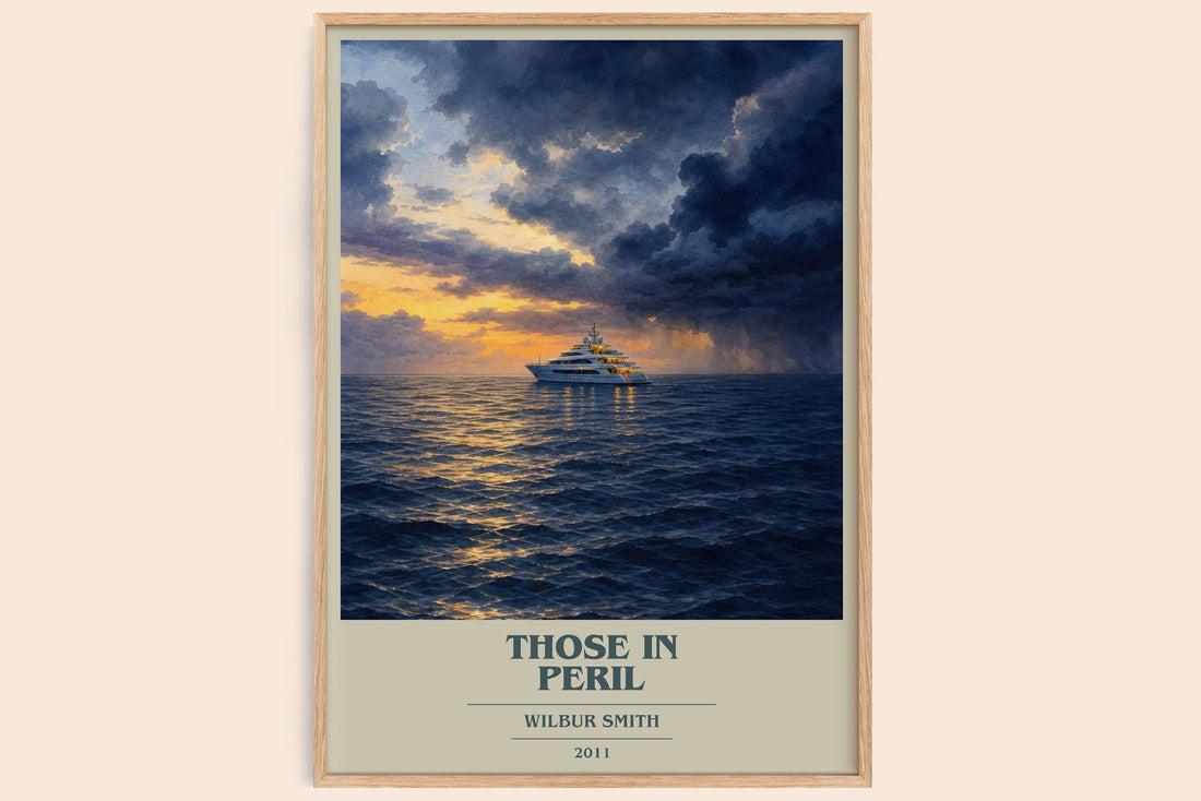Those in Peril book cover book poster by Wilbur Smith – framed literary art print