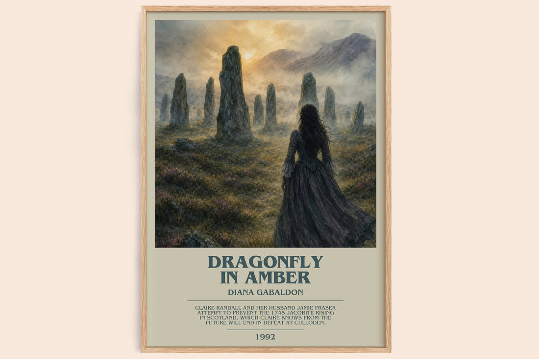 Dragonfly in Amber bookish book poster by Diana Gabaldon – framed literary art print