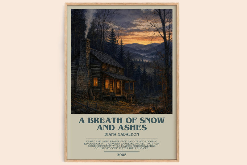 A Breath of Snow and Ashes bookish book poster by Diana Gabaldon – framed literary art print