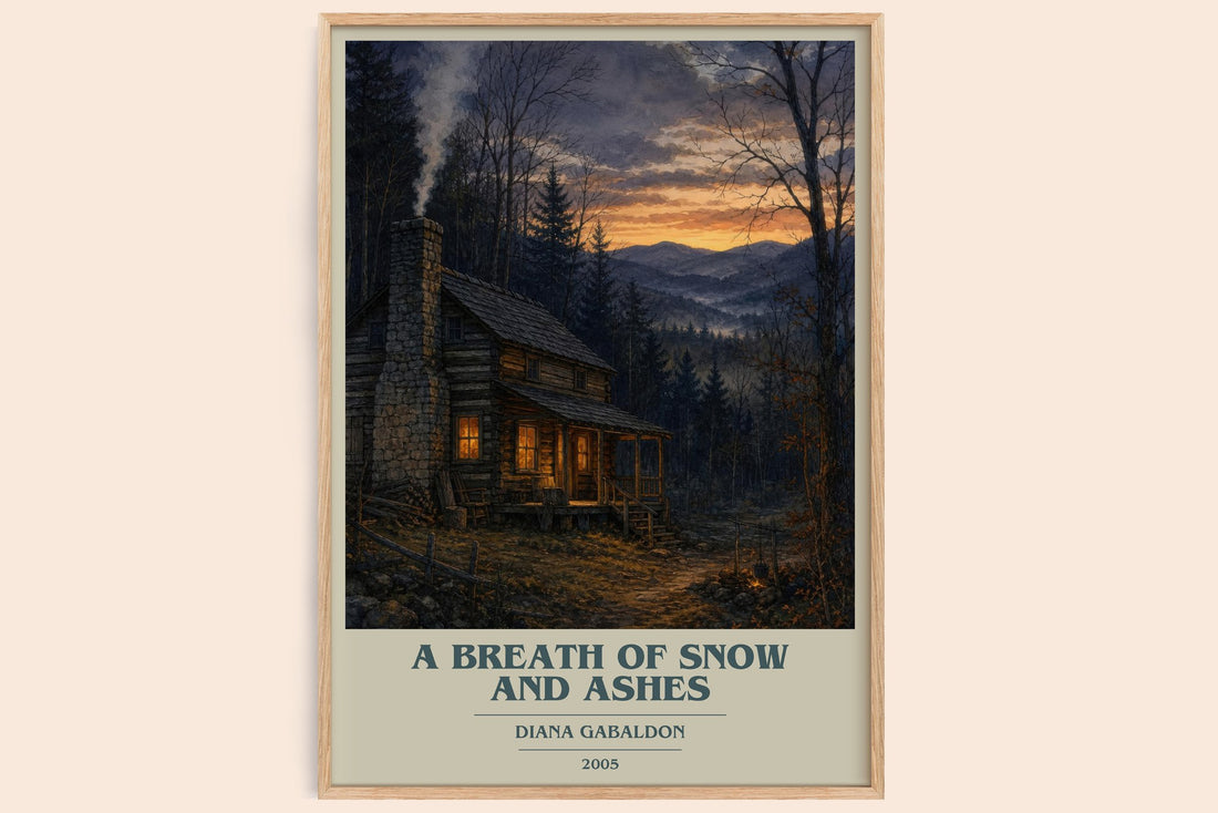 A Breath of Snow and Ashes book cover book poster by Diana Gabaldon – framed literary art print