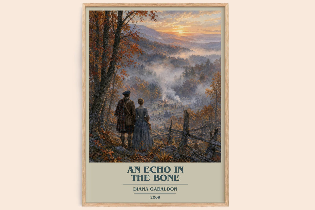 An Echo in the Bone book cover book poster by Diana Gabaldon – framed literary art print