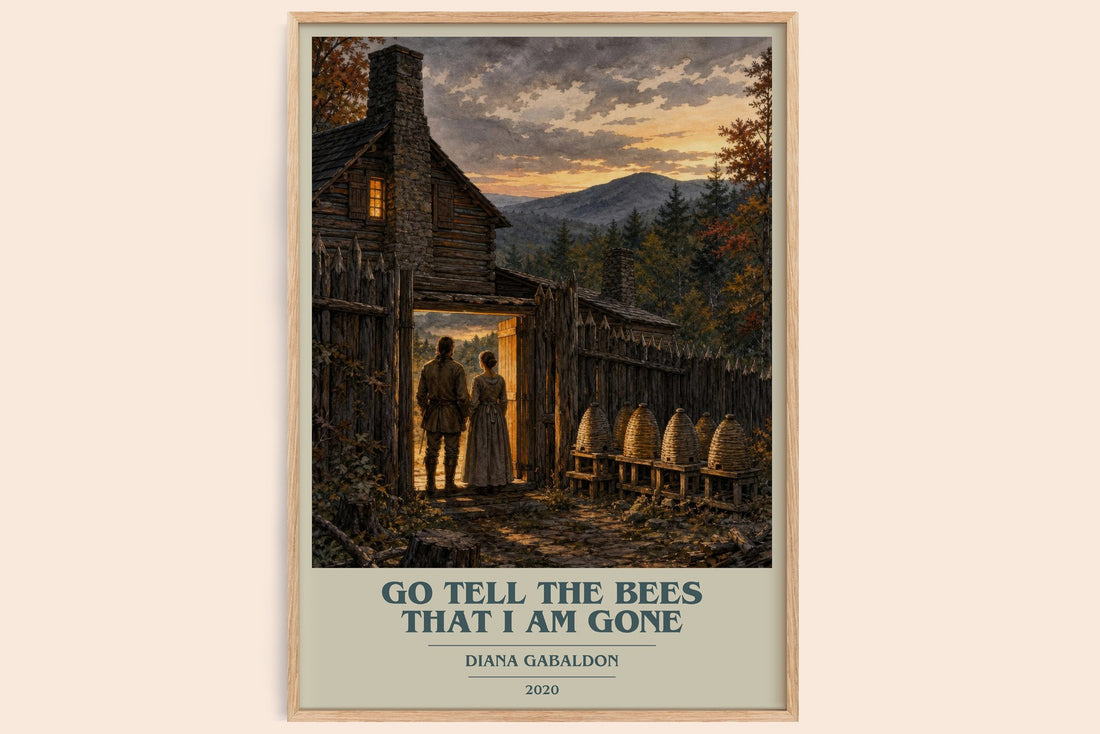 Go Tell the Bees That I Am Gone book cover book poster by Diana Gabaldon – framed literary art print