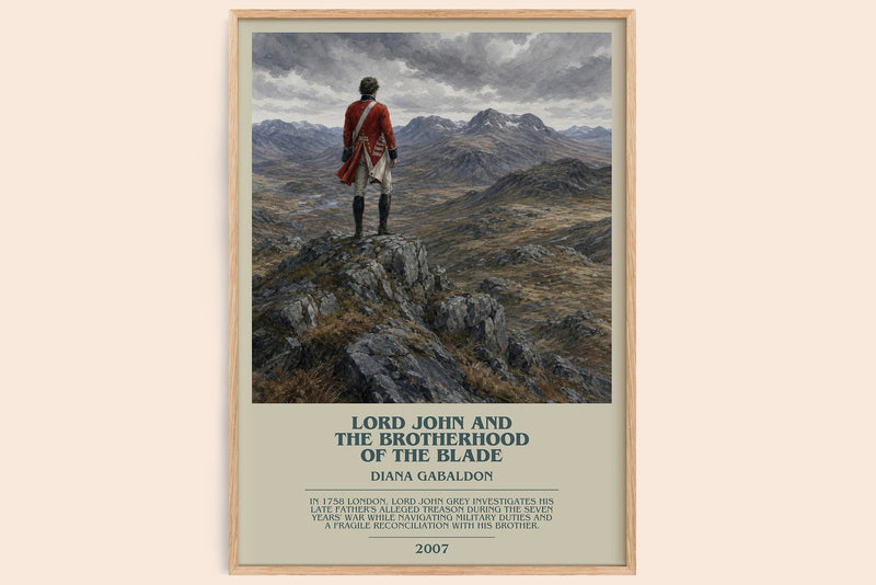 Lord John and the Brotherhood of the Blade bookish book poster by Diana Gabaldon – framed literary art print