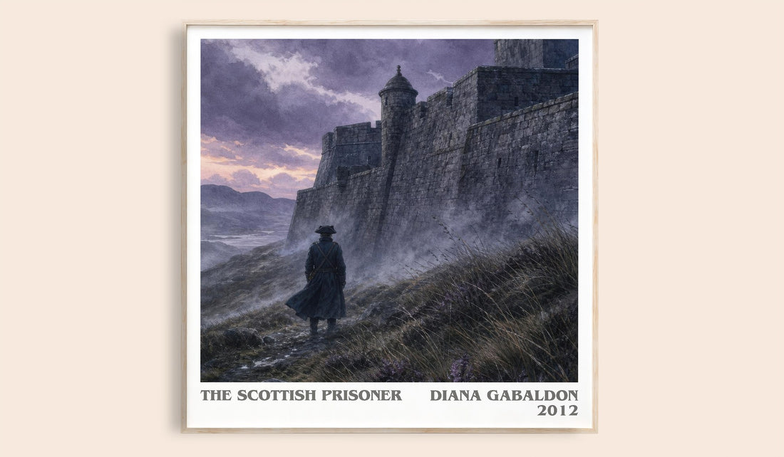 The Scottish Prisoner literary book poster by Diana Gabaldon – framed literary art print