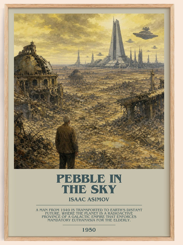 Pebble in the Sky Bookish Wall Art by Isaac Asimov