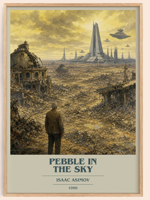 Pebble in the Sky Book Cover Poster by Isaac Asimov