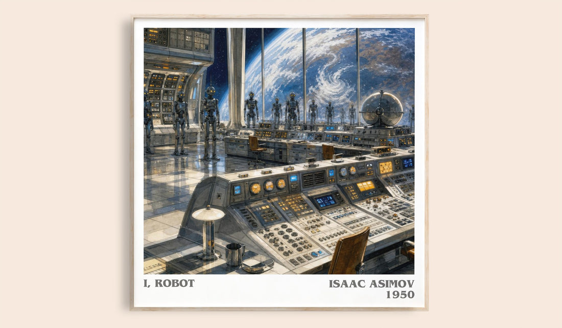 I, Robot literary book poster by Isaac Asimov – framed literary art print
