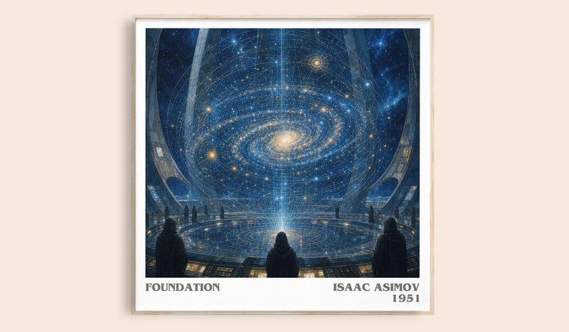 Foundation Literary Art Print by Isaac Asimov (Square style)