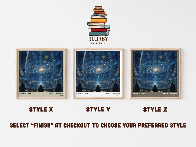 Foundation literary print in frame leaning in hallway – sci fi wall art