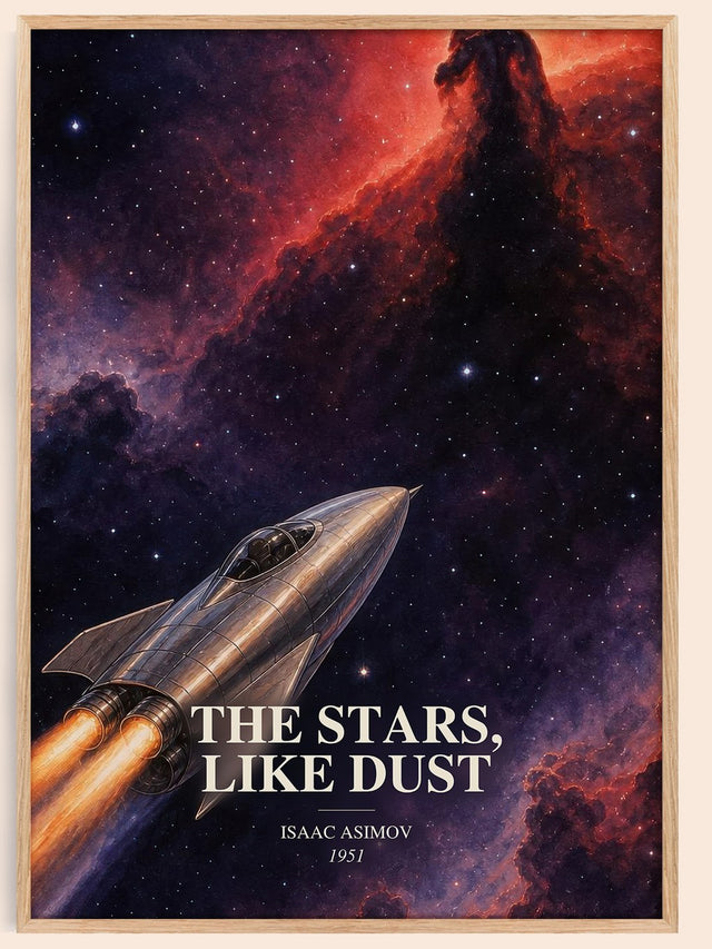 The Stars, Like Dust Book Watercolour Illustration by Isaac Asimov