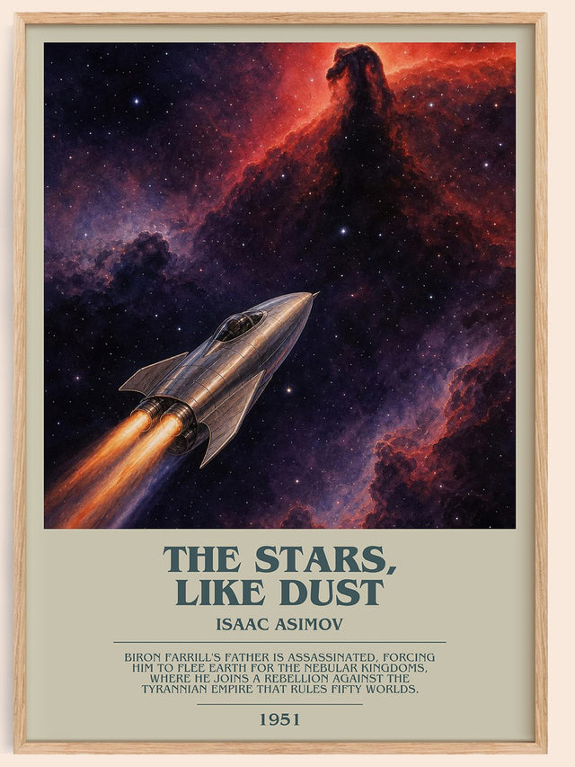The Stars, Like Dust Bookish Wall Art by Isaac Asimov