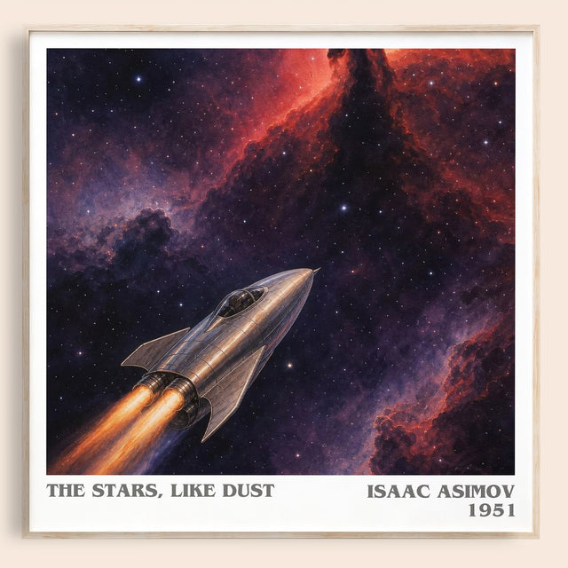 The Stars, Like Dust Literary Art Print by Isaac Asimov